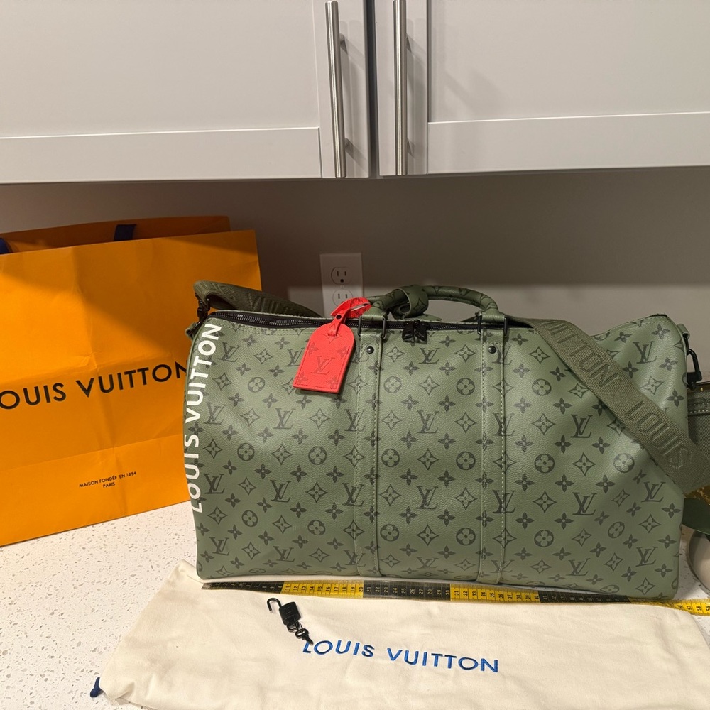Louis Vuitton Green Monogram Duffel Bag
